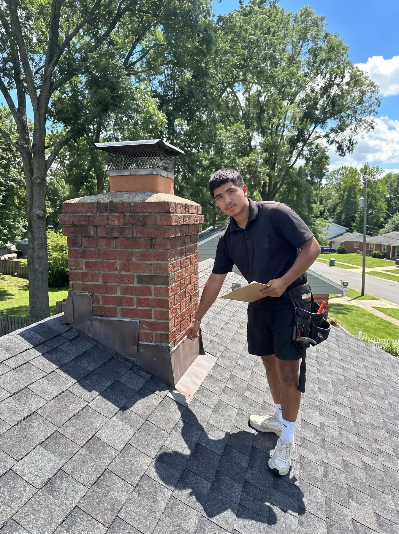 LCR roofer walking a shingle roof during a documented inspection